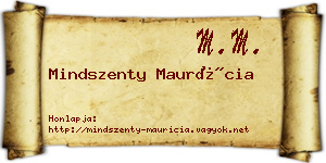 Mindszenty Maurícia névjegykártya